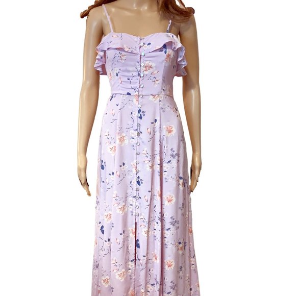 Lavender floral Maxi Dress - Picture 3 of 3